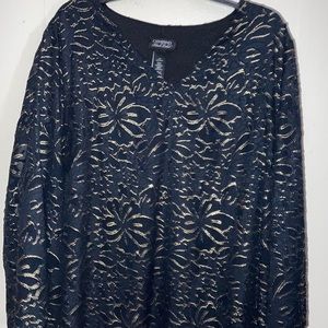 Blouse black and gold